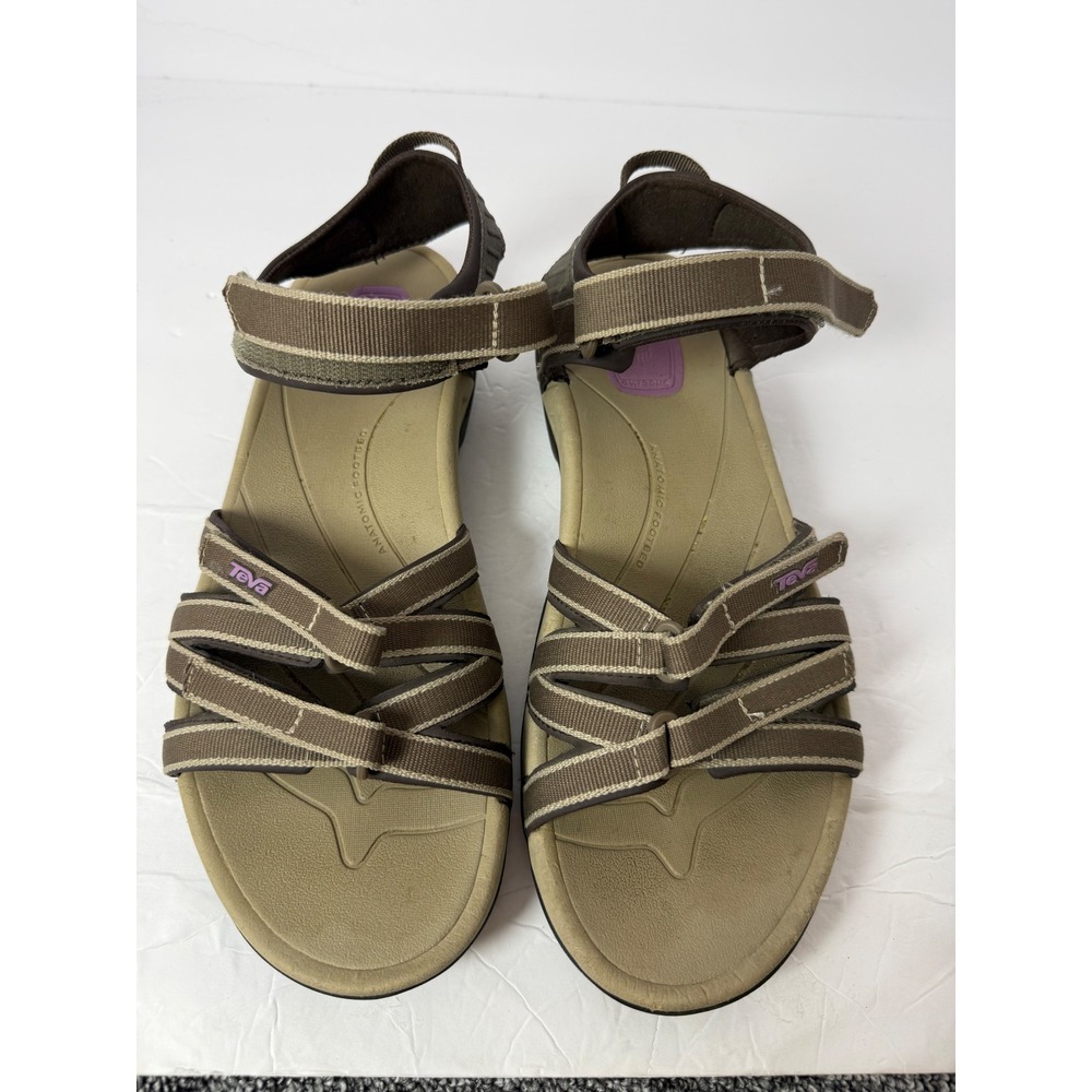Teva Tirra Brown Purple Sport Hiking Sandals Womens 11 4266 Spider Rubber